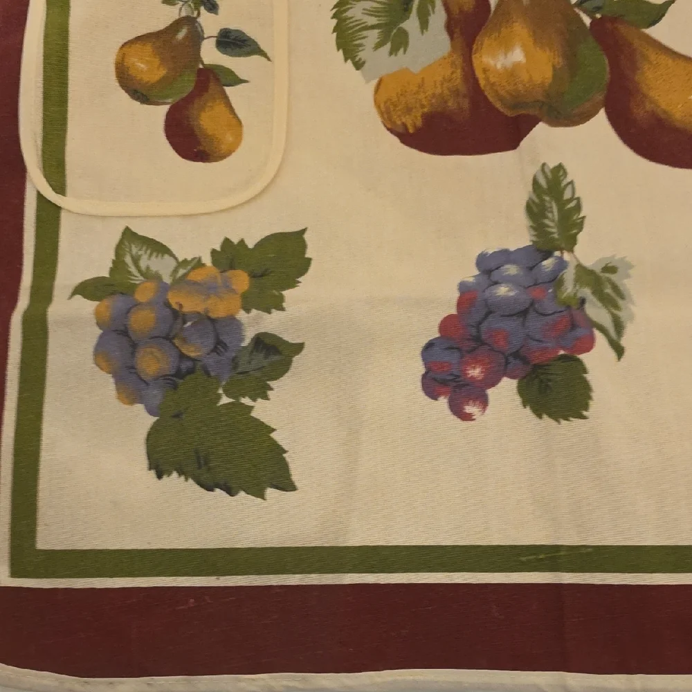 Fruit Pattern Apron with Pockets - Picture 4 of 7